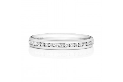 9ct White Gold Diamond Half-Eternity Ring